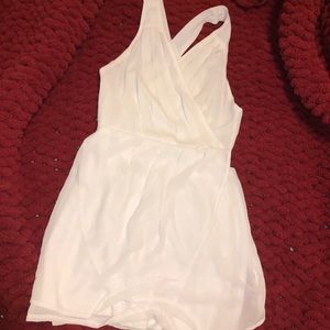 White Wrap Romper
